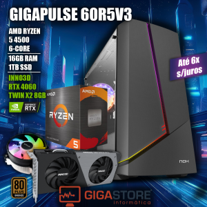 Desktop Gaming RYZEN 5 4500 RTX 4060 16GB RAM 1TB W11